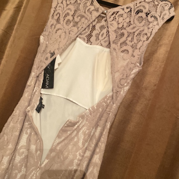 Betsy & Adam Dress Bohemian Boho Gown Lace Bridal Prom Wedding Formal Size 14 - Picture 11 of 12